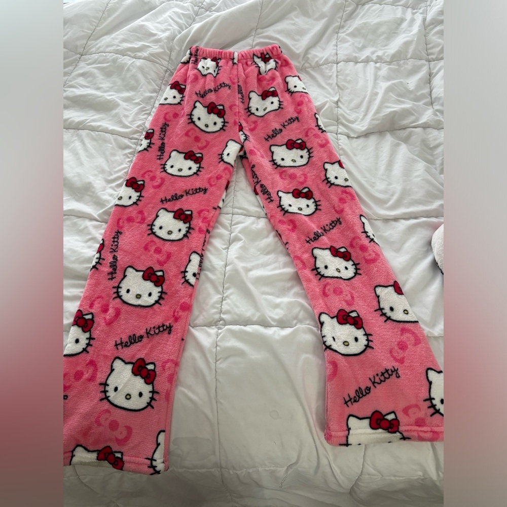 Pink hello kitty pajama pants